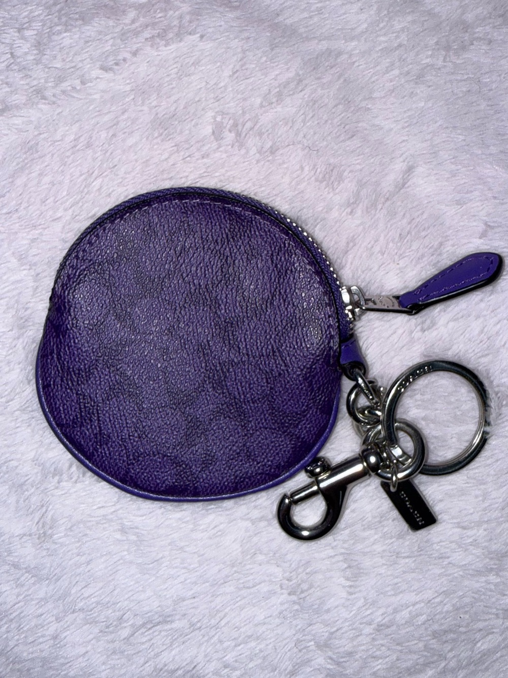 Coach Purple Coin Purse Keychain 💜✨